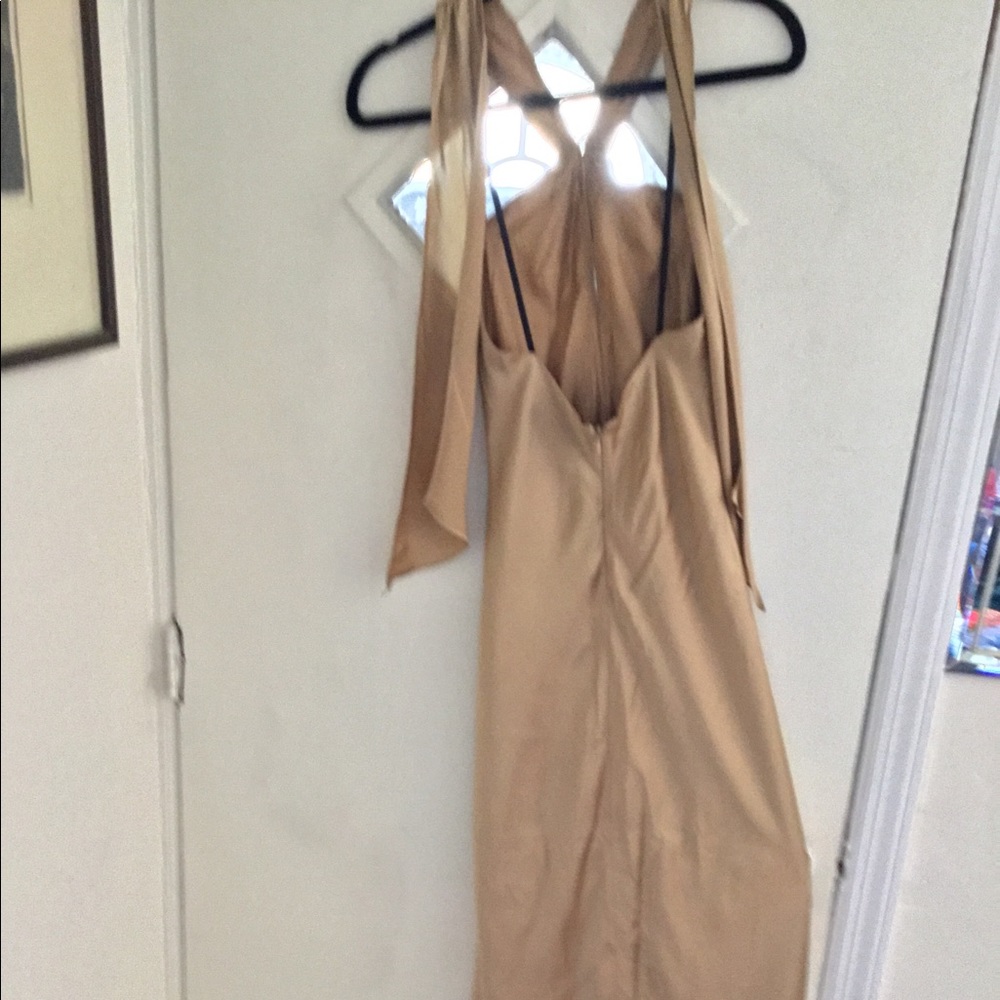 Fully Lined Silk Gown With Split Front - image 4